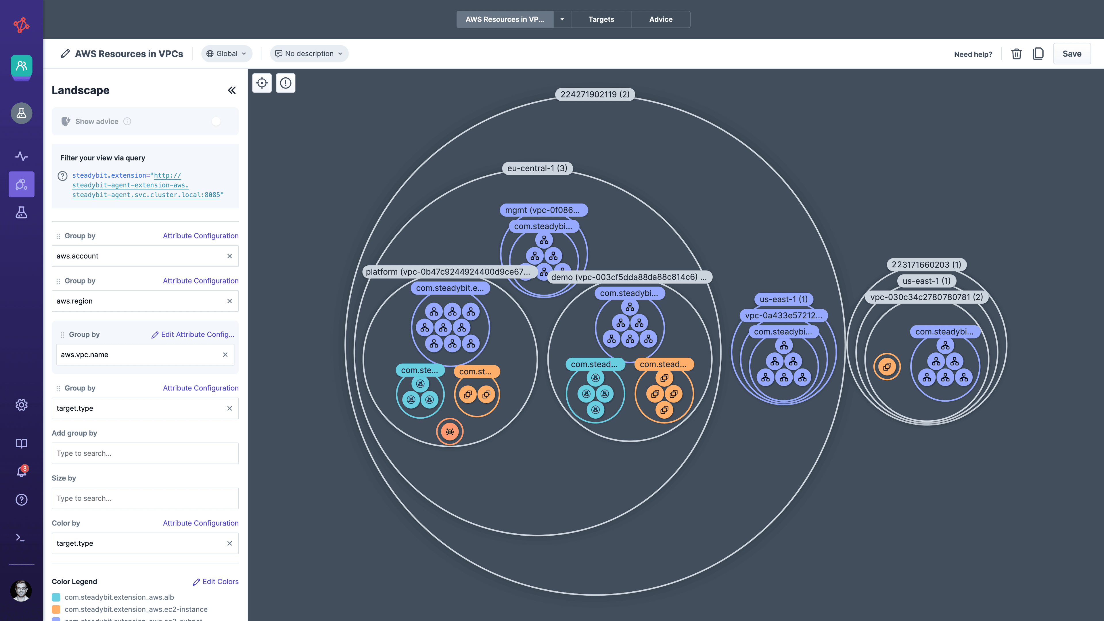 Subnet-based explorer view