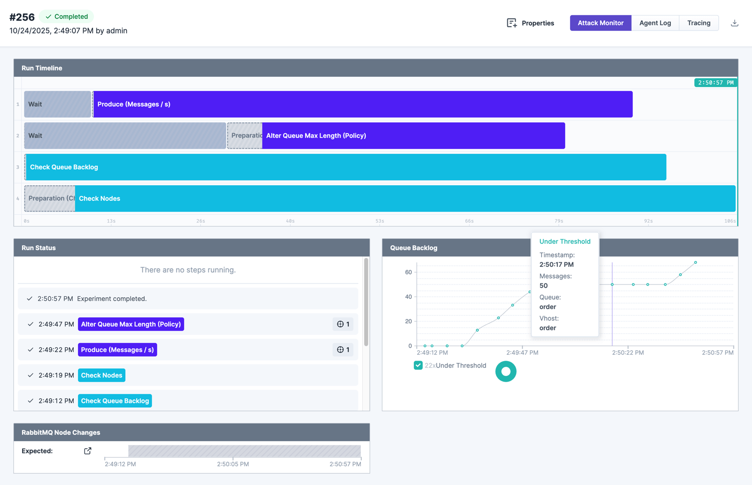You can follow in near real time the impact on the queue backlog thanks to our check queue backlog and widget.